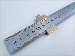 Shinwa stainless steel ruler 30 cm - with adjustable ruler stop